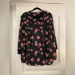Torrid size 3 floral blouse